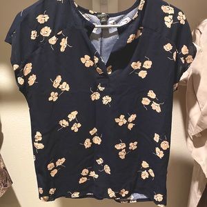 Ann Taylor Navy blue blouse
